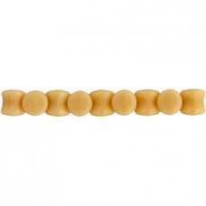 Czech Pellet 4x6mm - Ivory Alabaster Opaque - approx 43 beads