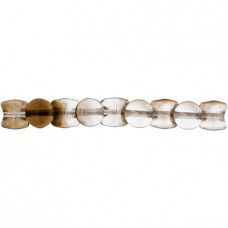 Czech Pellet 4x6mm - Crystal/Valentinite Tr.Half coated- approx 43 beads