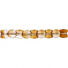 Czech Pellet 4x6mm - Crystal/Venus Tr. Half coated - approx 43 beads