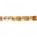 Czech Pellet 4x6mm - Crystal/Venus Tr. Half coated - approx 43 beads