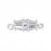 9.5mm Medium Barrel Screw Clasps, Silver, Pack of 6