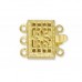 2 Strand Beadalon Filligree Clasps, Gold, Pack of 5