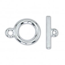 Beadalon Medium Toggle Clasps, Silver, Pack of 2