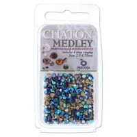 Preciosa Chaton Medley, Jet AB, Approx 5 Grams