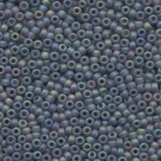 Matte Transparent Grey Miyuki 15/0 Seed Beads, 8.2g approx. , Colour 152F