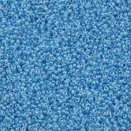 Miyuki Seed Beads - Inside Colour Sky blue/Lined Faded Denim Miyuki Size 8/0 Colour 221, 250gm 
