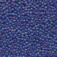Matte Opaque Cobalt AB Miyuki Size 8/0 seed beads, Colour 0414FR, 22gm