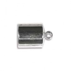 Barrel End Cap 8mm Silver Plated - 2pcs - ECB08SP