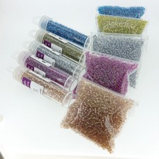 Fancy-Lined 11/0 Delicas and Seed Beads Bundle - Evening Hues Collection