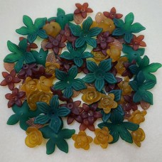 Lucite Flower and Leaf Mix - Camouflage