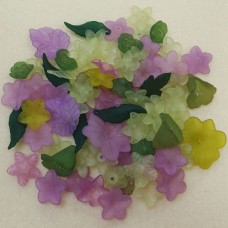 One Off Wonder Lucite Flower and Leaf Mix - Wisty Wisteria