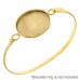 100% Brass Handmade Bezel, Round Link, Use with Interchangeable Bracelet