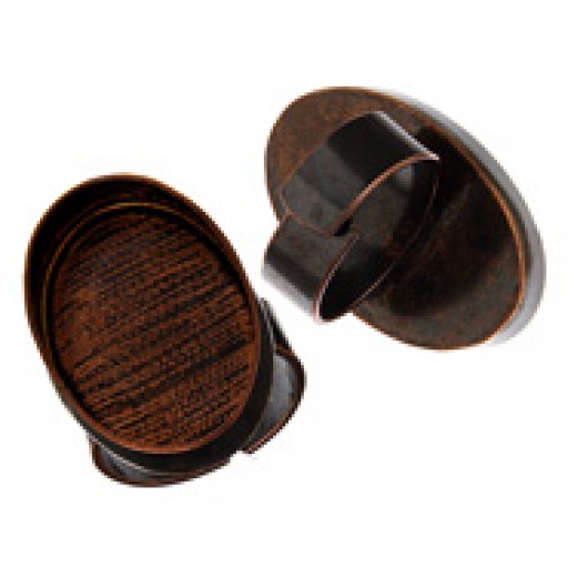 100% Antique Copper Handmade Bezel, Oval Ring, 30 x 20mm
