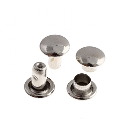 6mm Silver Rivets, Pack of 10