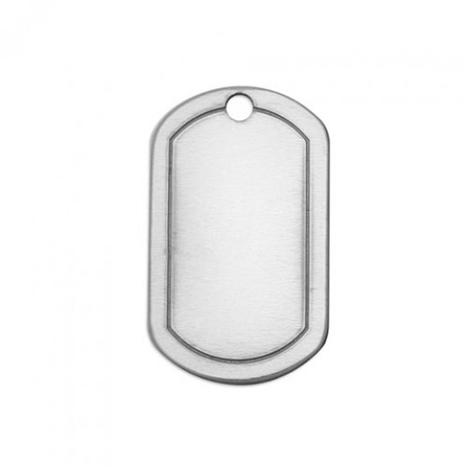 Premium 16ga Aluminium Border Dog Tag, 1/4 x 3/4", Pack of 2