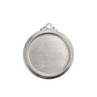 20ga Aluminium Circle with Fancy Bezel and Ring, 3/4" (19mm) Pack of 4