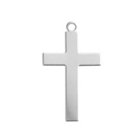 20ga Aluminium Cross with Ring, 1 1/4" stamping blank, Pack of 4