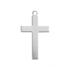 20ga Aluminium Cross with Ring, 1 1/4", Pack of 4