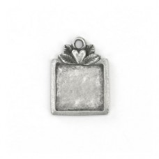 ImpressArt Artisan Pewter Stamping Blank, Square, 28 x 22mm