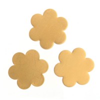 24ga Brass Flower, 22mm, Pack of 4