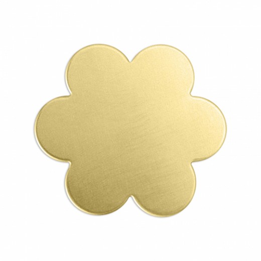 ImpressArt 24ga Brass 6 Petal Flower, 1 3/8" / 35mm, Pack of 2