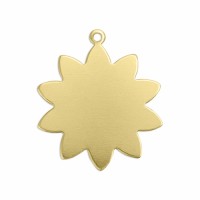 ImpressArt 24ga Brass 10 Petal Flower, 1 1/4", Pack of 4