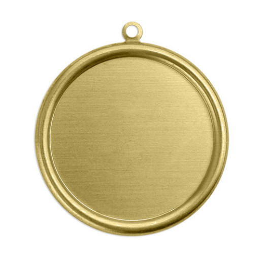 ImpressArt 24ga Brass Circle with Bezel, 1 1/2" ImpressArt 24ga Brass Circle with Bezel, 1 1/2"
