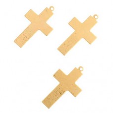 24ga Brass Cross 16 x 25mm, Pack of 4