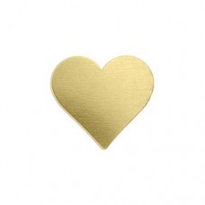 ImpressArt 24ga Brass Heart, 3/4" / 19mm, Pack of 4