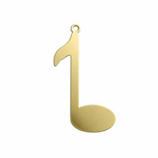 ImpressArt 24ga Brass Music Note, 35mm, Pack of 2