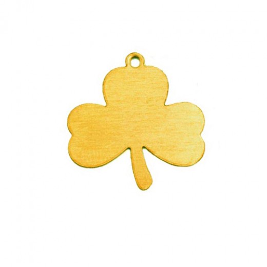 ImpressArt 24ga Brass Shamrock, 1", Pack of 2