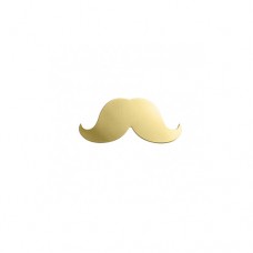 ImpressArt 24ga Brass Mustache, 1/2", Pack of 4