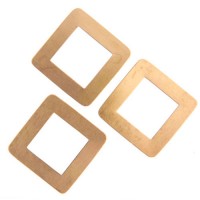 24ga Brass Square Washer, 30mm, Pack of 2