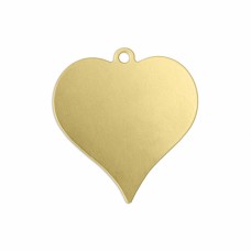 ImpressArt 24ga Brass Heart, 7/8" / 22mm, Pack of 2