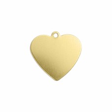 ImpressArt 24ga Brass Heart, 5/8" / 16mm stamping blank or pendant, Pack of...