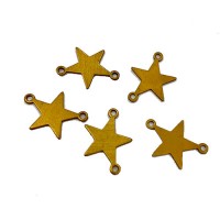 Mini Brass Star Blanks, 18mm, Pack of 5