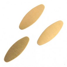 24ga Brass Oval, 30 x 11mm, Pack of 4