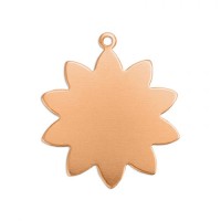 ImpressArt 24ga Copper 10 Petal Flower, 1 1/4" stamping blank, Pack of 2