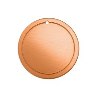 ImpressArt 18ga Copper Border Circle stamping blank, 32mm