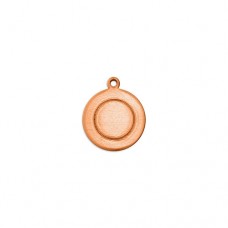 ImpressArt 18ga Copper Border Circle stamping blank, 12.5mm, pack of 3