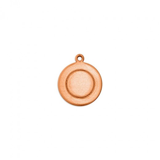 ImpressArt 18ga Copper Border Circle stamping blank, 12.5mm, pack of 3
