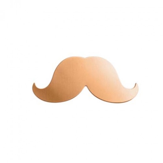 ImpressArt 24ga Copper Mustache, 1/2", Pack of 4