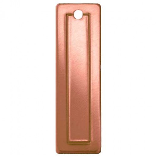 ImpressArt 18ga Copper Border Large Rectangle stamping blank, 11 x 46mm