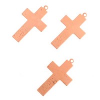 24ga Copper Cross, 16 x 25mm stamping blank, Pack of 2