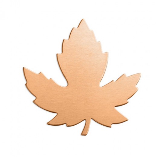 ImpressArt 24ga Copper Maple Leaf, 1 1/4"