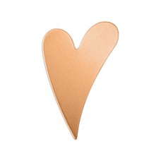ImpressArt 24ga Copper Swirly Heart, 48mm stamping blank, Pack of 2