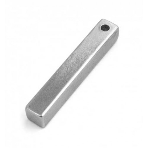 Pewter 3D Bar, 38 x 9.5mm Blank 