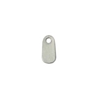 Pewter Tag with Hole, 12.5 x 6.4mm Stamping Blanks, 5pcs