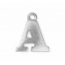 Letter Charm A, Pewter, 3/4" (19mm)