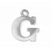 Letter Charm A, Pewter, 3/4" (19mm)